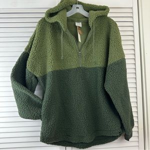 NWT VS PINK NEW Soft Sherpa Quarter Zip hoodie